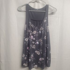 Express Floral Gray Women's Tank Top
